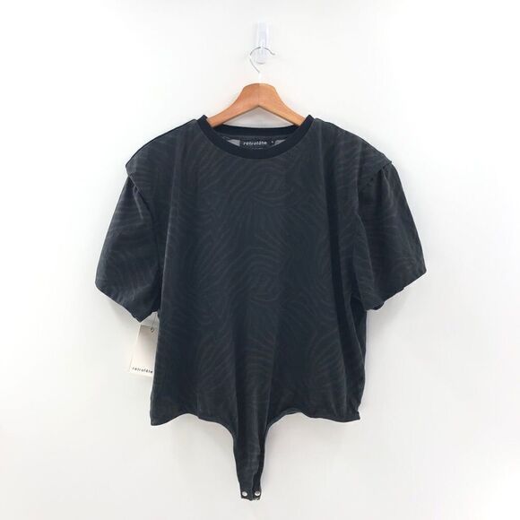 retrofete Zebra Print Tee in Black L - Picture 2 of 11